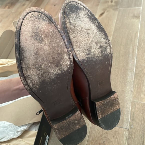 EUC Frye Carly Zip Chelsea Boots - Cognac Color - Picture 6 of 7